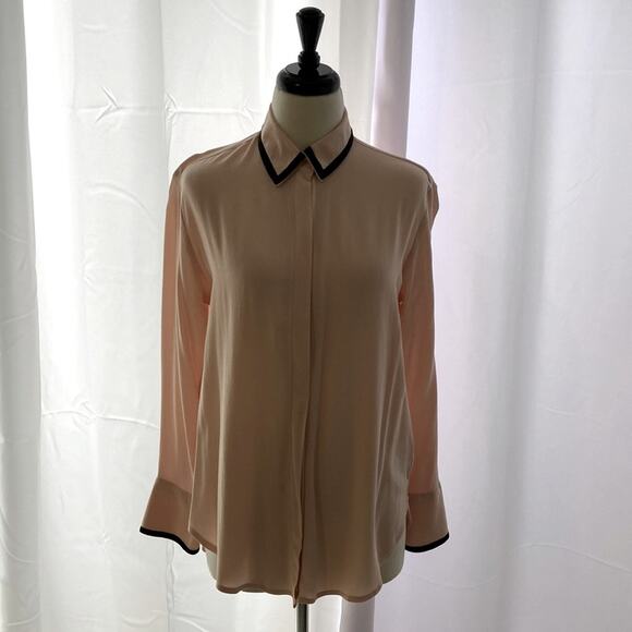 Old Navy Career Professional Work Pink Blush Blouse Size XS - Picture 1 of 6